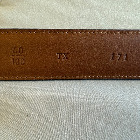 Brown Leather Belt Trafalgar Mens 40 - Picture 6 of 6